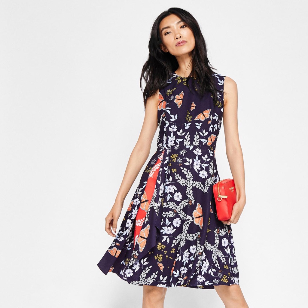 Ted Baker London Kyoto Gardens Fold Dress Ted Size 0